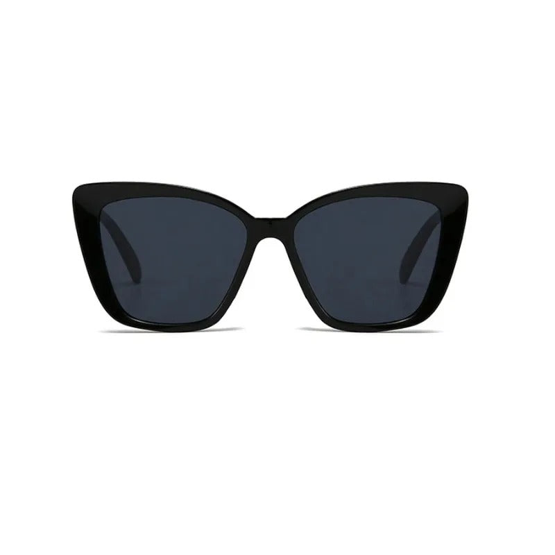 Noir Cat-Eye Elegance – Vintage Chic Sunglasses